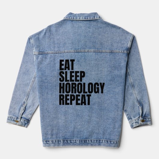 Eet slaap Horologie Herhalen Denim Jacket (Achterkant)