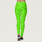 Eet Slaap Hula Hoop Herhaal Neon Yoga Leggings (Achterkant)
