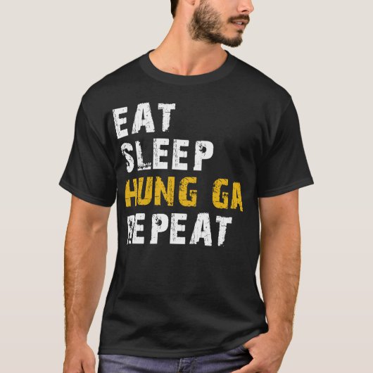 eet slaap hung ga herhalen t-shirt (Voorkant)