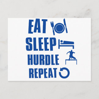 Eet slaap hurdle briefkaart