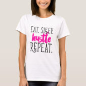 "Eet. Slaap. Hustle. Herhalen." Lange hoes T-shirt (Voorkant)
