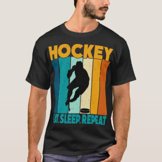 Eet Slaap IJshockey Herhaal 6 T-shirt