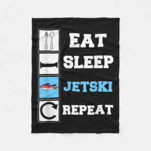 Eet Slaap Jetski Herhaal Grappige Jet Ski Fleece Deken