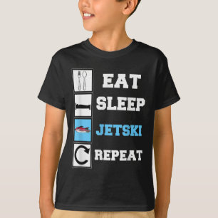 Eet Slaap Jetski Herhaal Grappige Jet Ski T-shirt