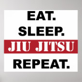 Eet. Slaap. Jiu Jitsu Herhaal. Poster (Voorkant)