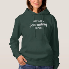 Eet slaap journaling herhalen hoodie