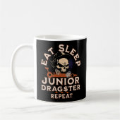 Eet Slaap Junior Dragster Herhaal Skull Jr Dragste Koffiemok (Links)