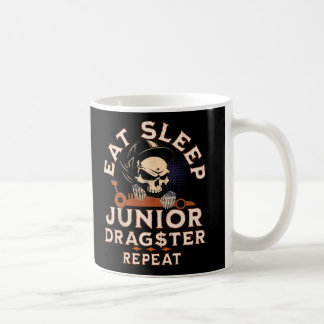 Eet Slaap Junior Dragster Herhaal Skull Jr Dragste Koffiemok