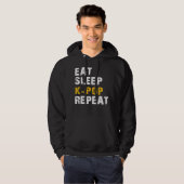 Eet slaap k pop herhaal hoodie (Voorkant volledig)