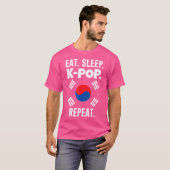 Eet. Slaap. K-Pop. Herhaal. K-Pop T-shirt (Voorkant volledig)