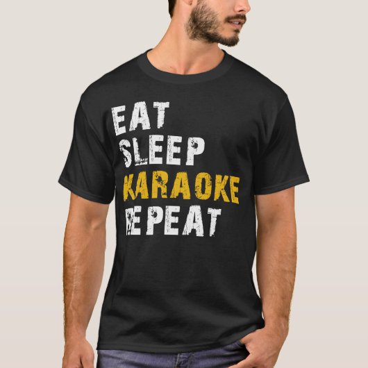 eet slaap karaoke repeke t-shirt (Voorkant)