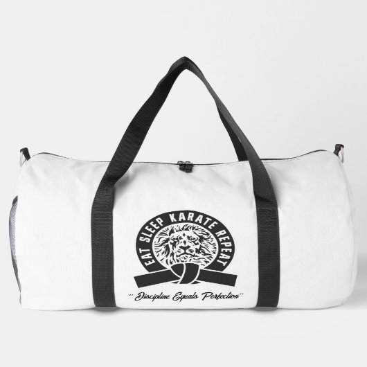 Eet Slaap Karate Herhaal - Discipline = Perfectie Plunjezak (Achterkant)