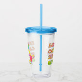 Eet, Slaap, Katten, Herhaal Acryl Drinkbeker (Rechts)