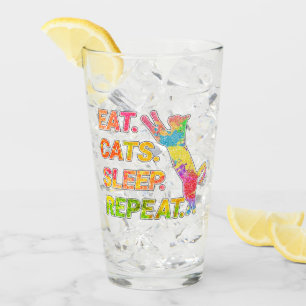Eet, Slaap, Katten, Herhaal Glas