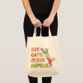 Eet, Slaap, Katten, Herhaal Tote Bag (Voorkant (product))