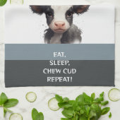 EET, SLAAP, KAUWDE, HERHAAL! THEEDOEK (Gevouwen)