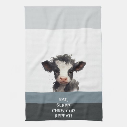 EET, SLAAP, KAUWDE, HERHAAL! THEEDOEK (Verticaal)