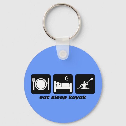 eet slaap kayak sleutelhanger (Voorkant)