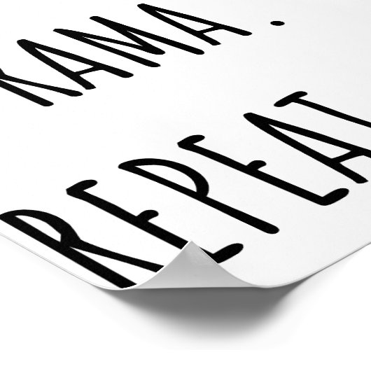 Eet. Slaap. Kdrama. Herhaal Poster (Hoek)