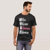 Eet slaap KDrama Herhalen T-shirt (Voorkant volledig)