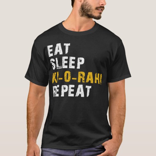 Eet slaap Ki-o-rahi T-shirt (Voorkant)