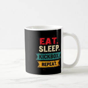 Eet Slaap Kickbox Herhaal Kickboksen Mma Bokser Koffiemok