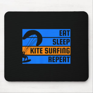 Eet Slaap Kitesurfen Herhaal Kitesurfer  Muismat