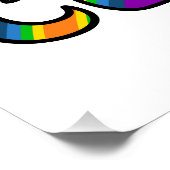 Eet Slaap Kleur Regenboog Ontwerp Perfect Poster (Hoek)