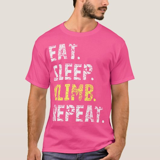 Eet Slaap Klim Repea Klim T-shirt (Voorkant)