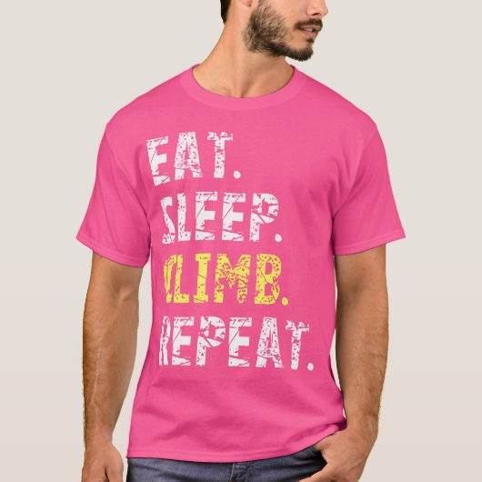 Eet Slaap Klim Repea Klim T-shirt (Voorkant)