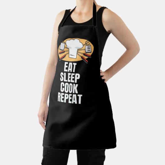 Eet-slaap-kok-herhaling Schort (Insitu)