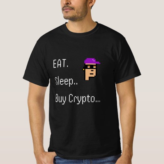 Eet Slaap Koop Crypto T-Shirt | NFT Investor Gift  (Voorkant)