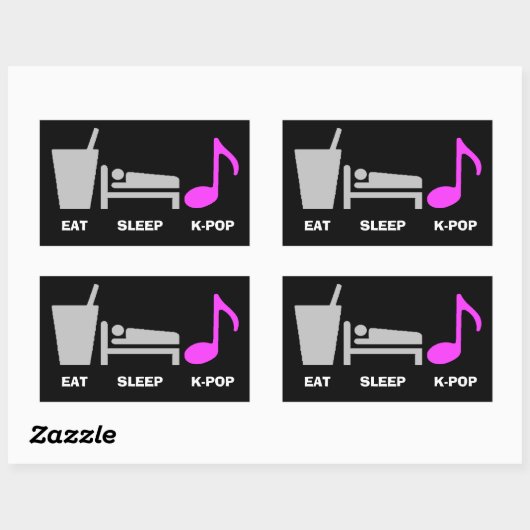 Eet slaap Kpop Sticker (Vel)