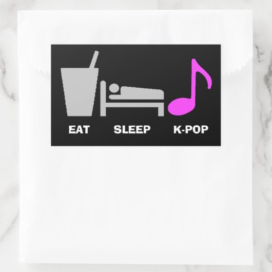 Eet slaap Kpop Sticker (Tas)