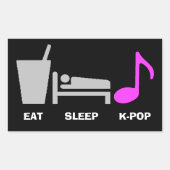 Eet slaap Kpop Sticker (Voorkant)