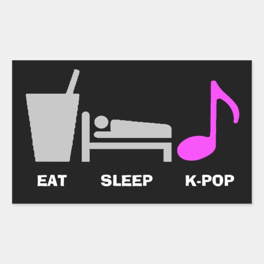 Eet slaap Kpop Sticker (Voorkant)