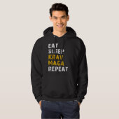 eet slaap Krav Maga Hoodie (Voorkant volledig)