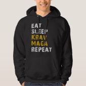eet slaap Krav Maga Hoodie (Voorkant)