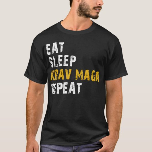 Eet Slaap Krav Maga T-shirt (Voorkant)