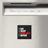 Eet. Slaap. Kuddekatten. Herhaal Magneet (Insitu (Vaatwasser))