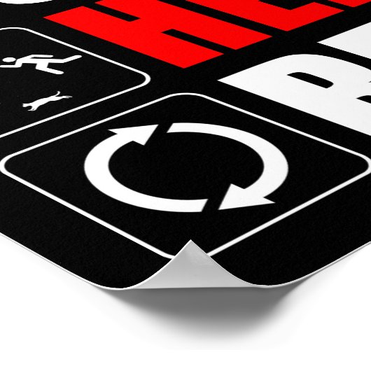 Eet. Slaap. Kuddekatten. Herhaal Poster (Hoek)