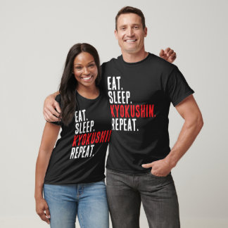 Eet slaap Kyokushin Herhaal Karate Kung Fu Trainin T-shirt