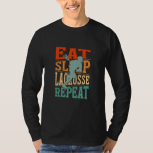 Eet Slaap Lacrosse Herhaal T-shirt
