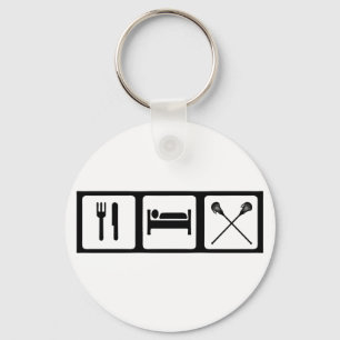 Eet, slaap, lacrosse sleutelhanger