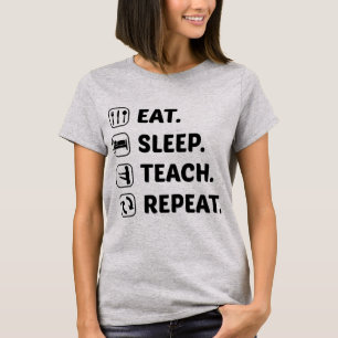 Eet Slaap Leer Herhaal cadeau voor de Dag van de L T-shirt