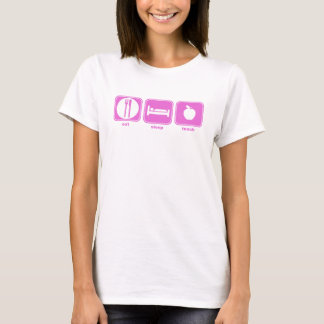 eet slaap leer roze t-shirt