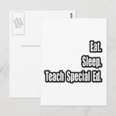 Eet. Slaap. Leer speciaal Ed Briefkaart (Voorkant / Achterkant)