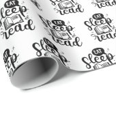 Eet slaap Lees boek liefhebber Cadeaupapier (Rol Hoek)