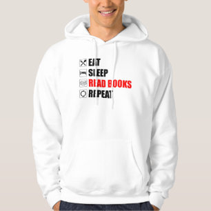 Eet. Slaap. Lees boeken. Herhaal Hoodie