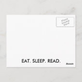Eet, slaap, lees Briefkaart (grappig) (Achterkant)